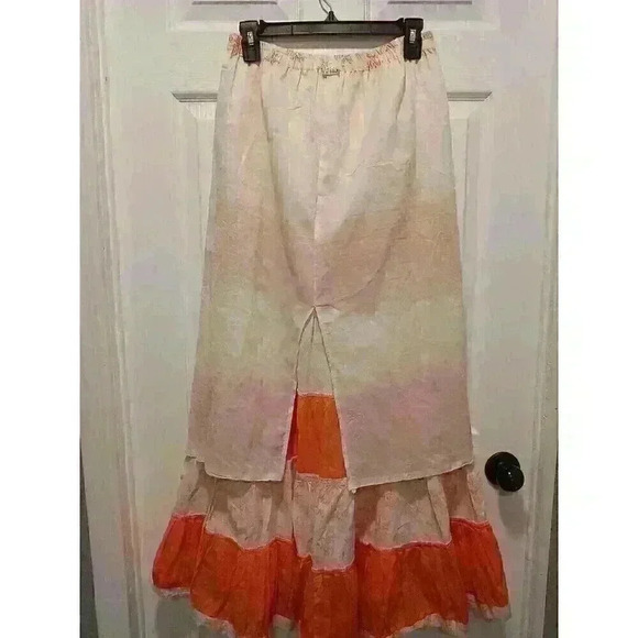 Vintage La Fille Handmade Bohemian Festival Embroidered Maxi Skirt Sz Medium - Picture 6 of 7